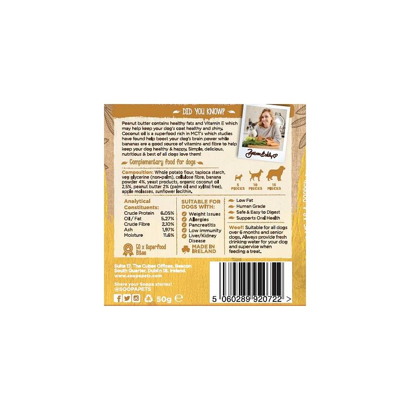 Soopa Bites Banana in arašidovo maslo 50g