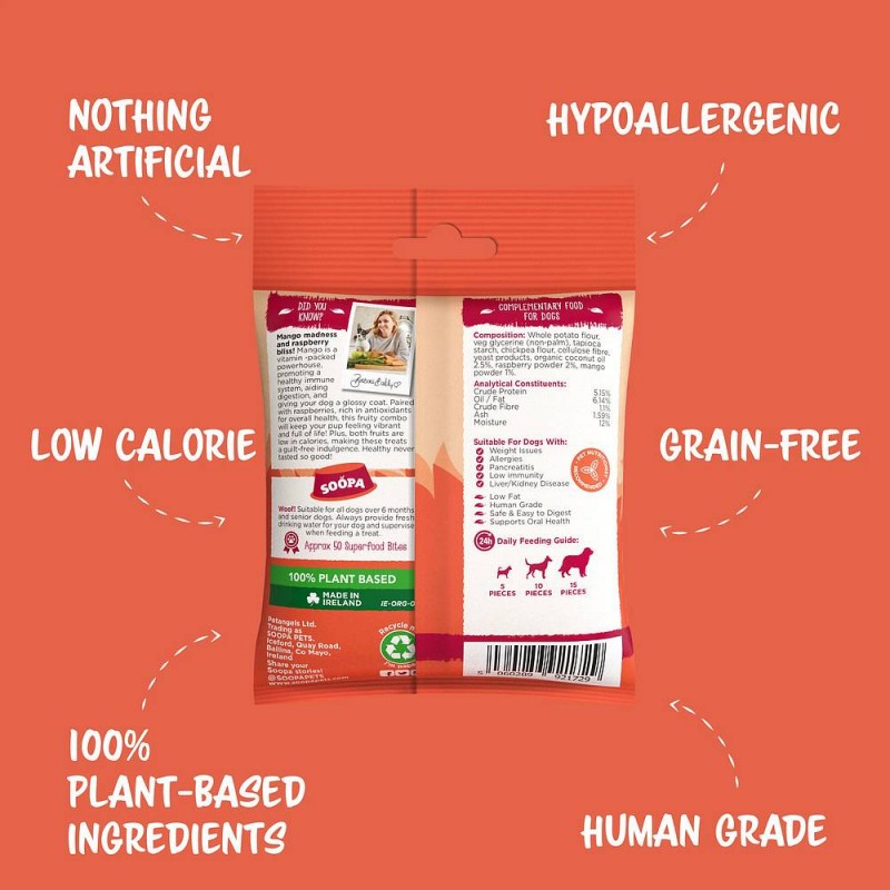 Soopa Bites Mango i malina 50g