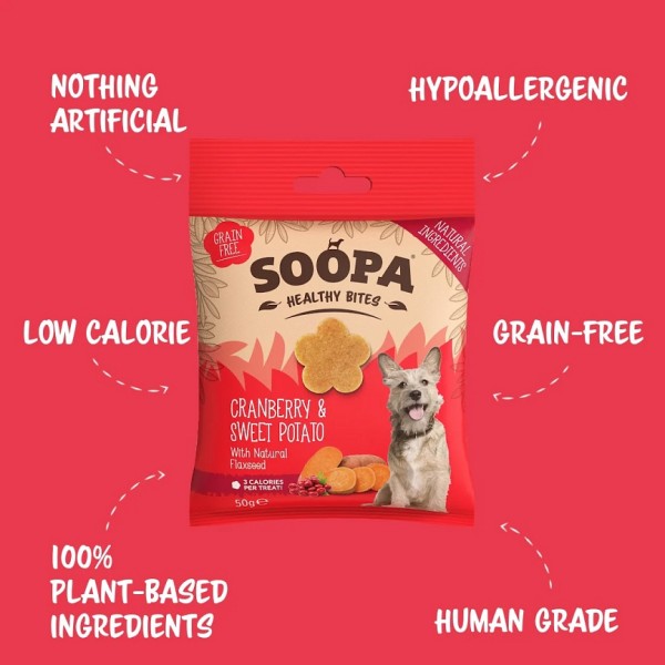 Soopa Bites brusnice in sladek krompir 50g