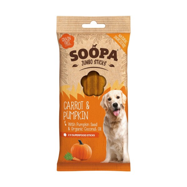 Soopa JUMBO Dentals Korenček in buča 170g