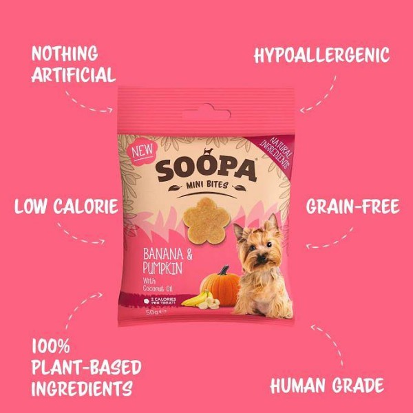 Soopa MINI Bites Banana in buča 50g