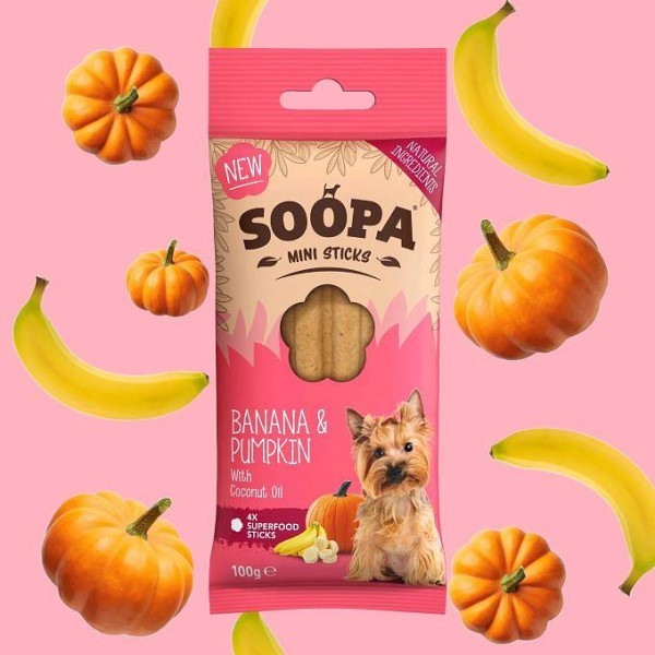 Soopa MINI Dentals Banana in buča 100g
