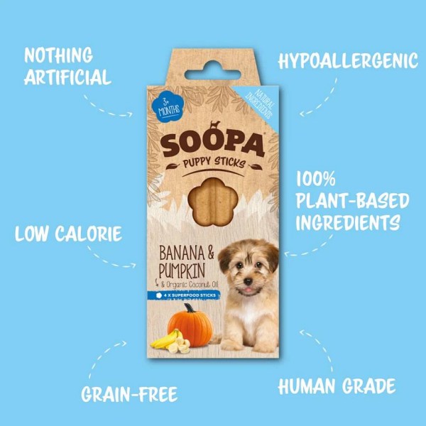 Soopa Puppy Dentals Banana i buča 100g
