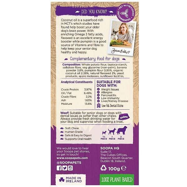 Soopa Senior Dentals Banana i buča 100g