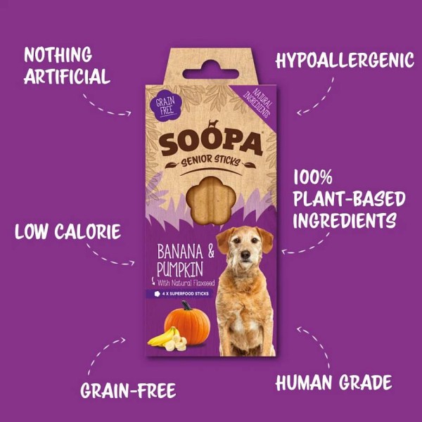 Soopa Senior Dentals Banana i buča 100g