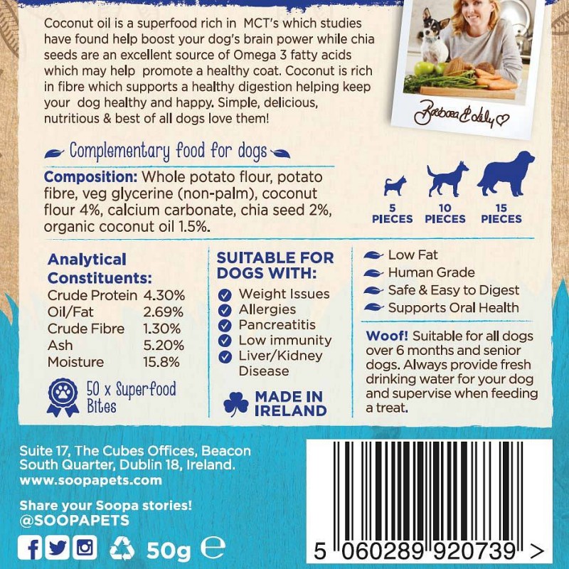 Soopa Bites Kokos i chia 50g