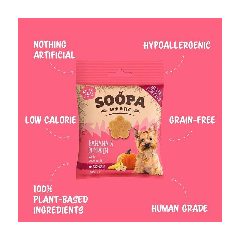 Soopa MINI Bites Banana in buča 50g