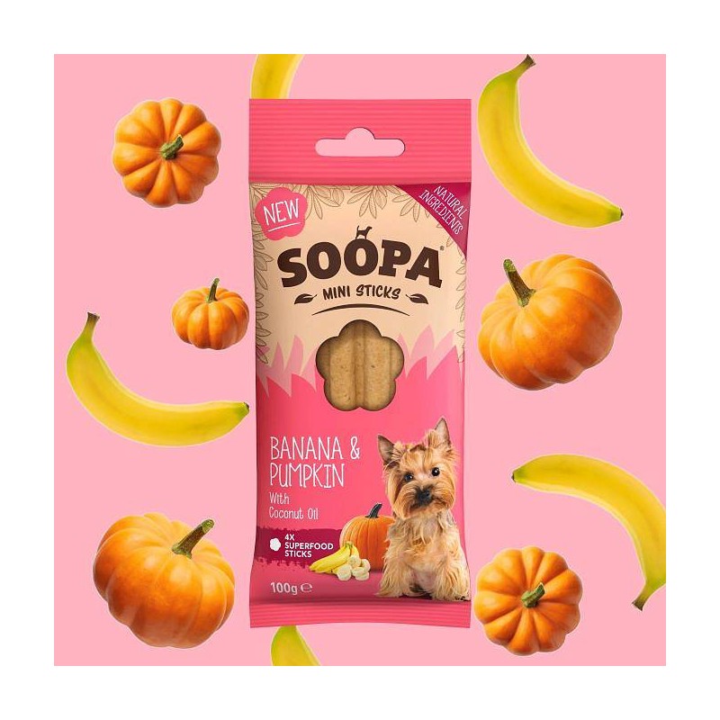 Soopa MINI Dentals Banana in buča 100g
