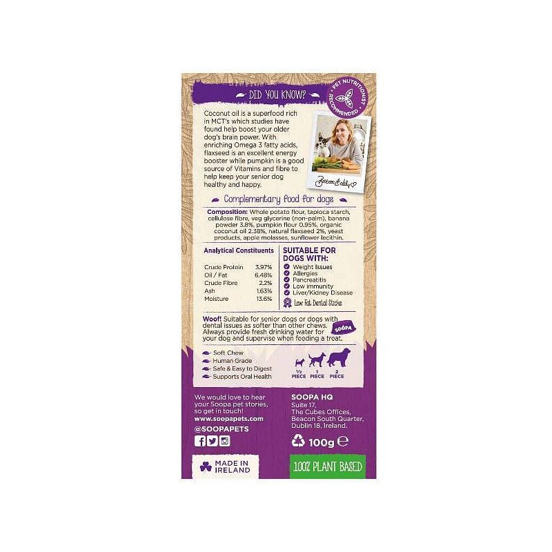 Soopa Senior Dentals Banana i buča 100g