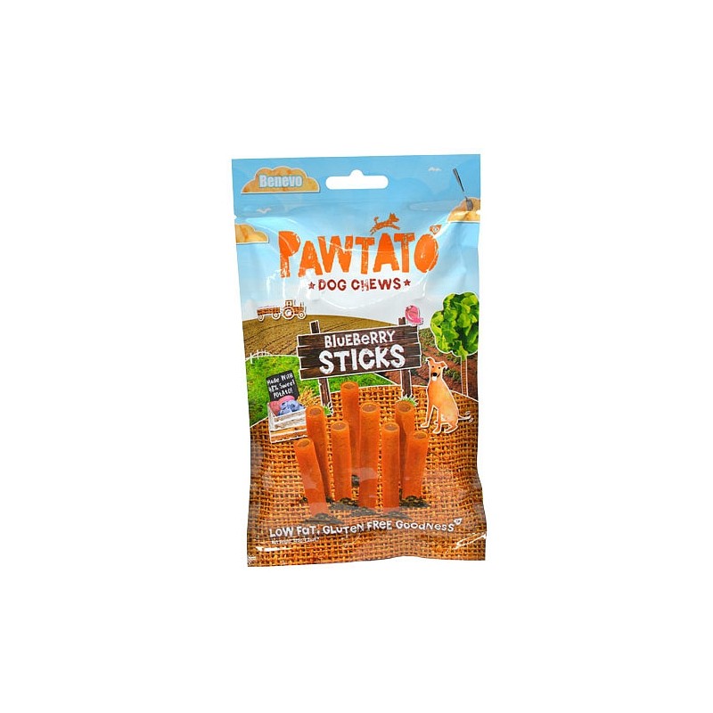 Benevo Pawtato Palčke z borovnicami 120g