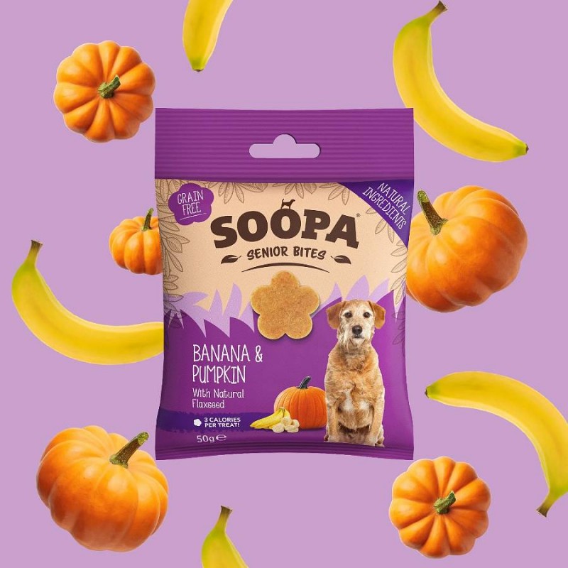 Soopa Senior Bites Banana in buča 50g