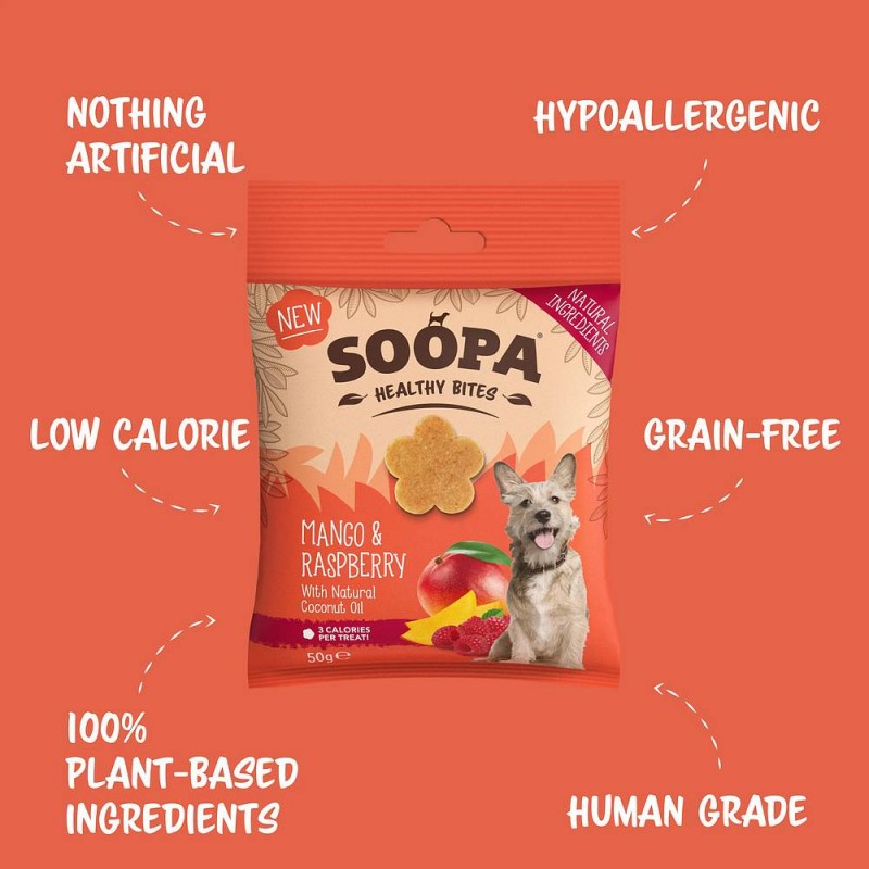 Soopa Bites Mango in malina 50g