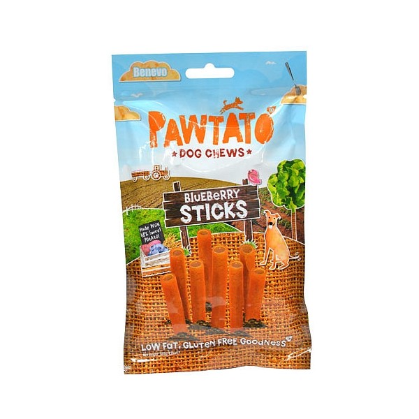 Benevo Pawtato Palčke z borovnicami 120g