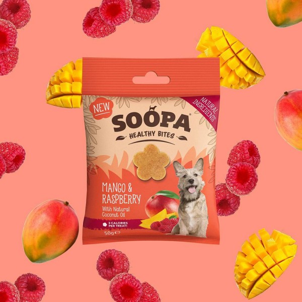 Soopa Bites Mango in malina 50g