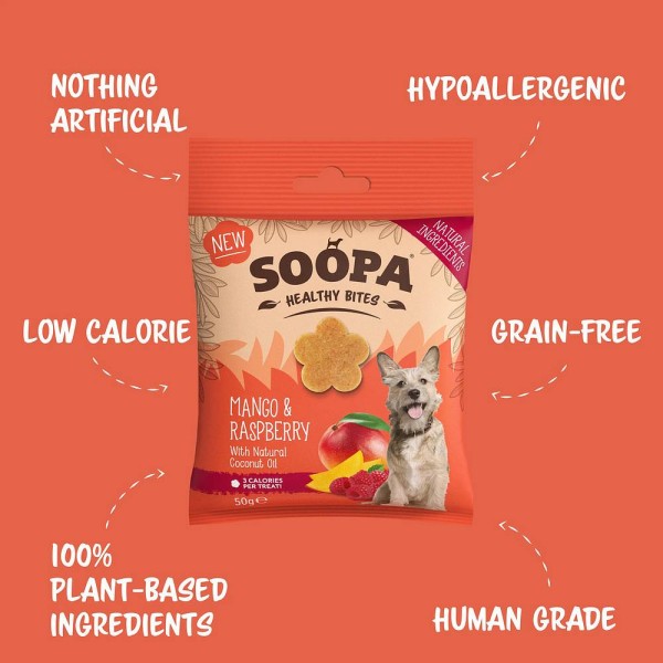 Soopa Bites Mango in malina 50g