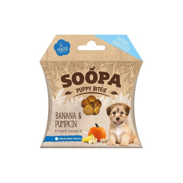 Soopa Puppy Bites Banana in buča 50g