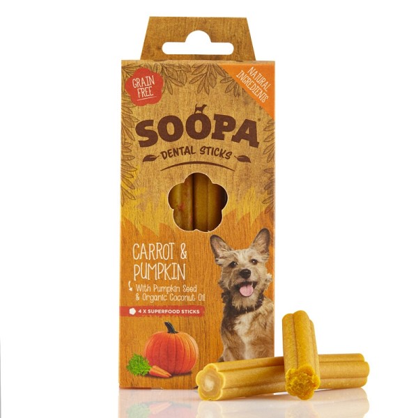 Soopa Dentals korenček in buča 100g