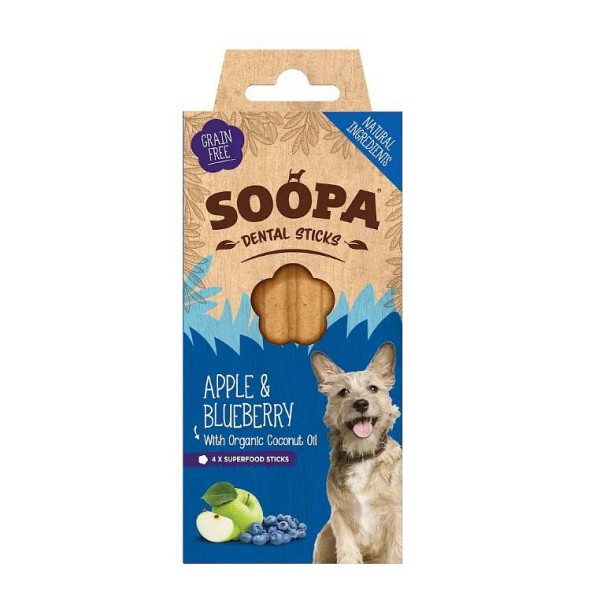 Soopa Dentals Jabolko in borovnica 100g