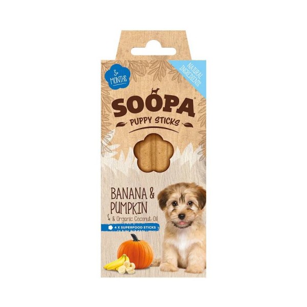 Soopa Puppy Dentals Banana in buča 100g