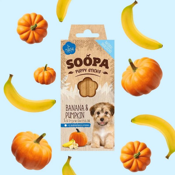 Soopa Puppy Dentals Banana in buča 100g